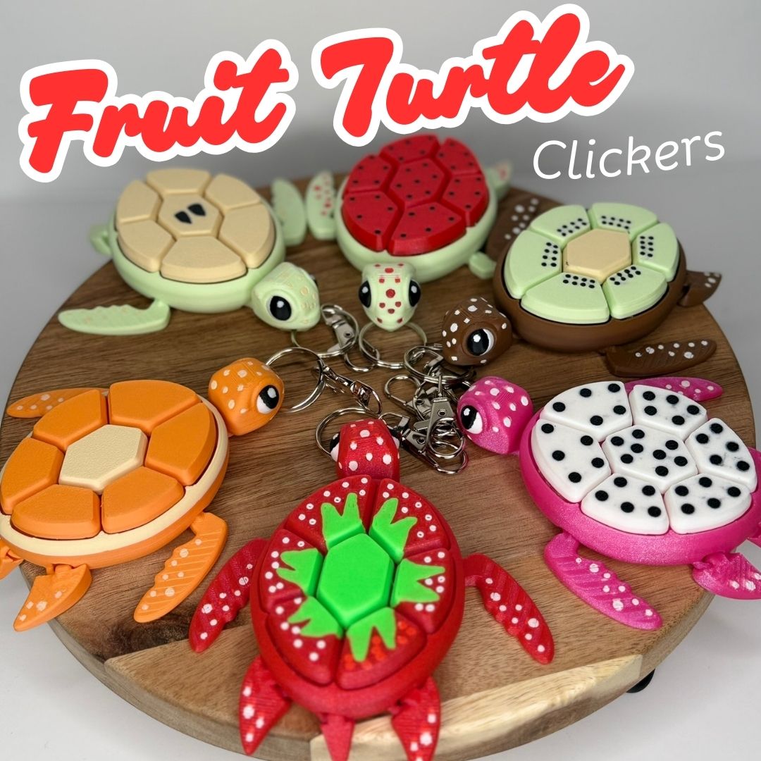 Fruit Turtle Fidget Clicker – Cute Sensory Stress Relief & Fidget Gift