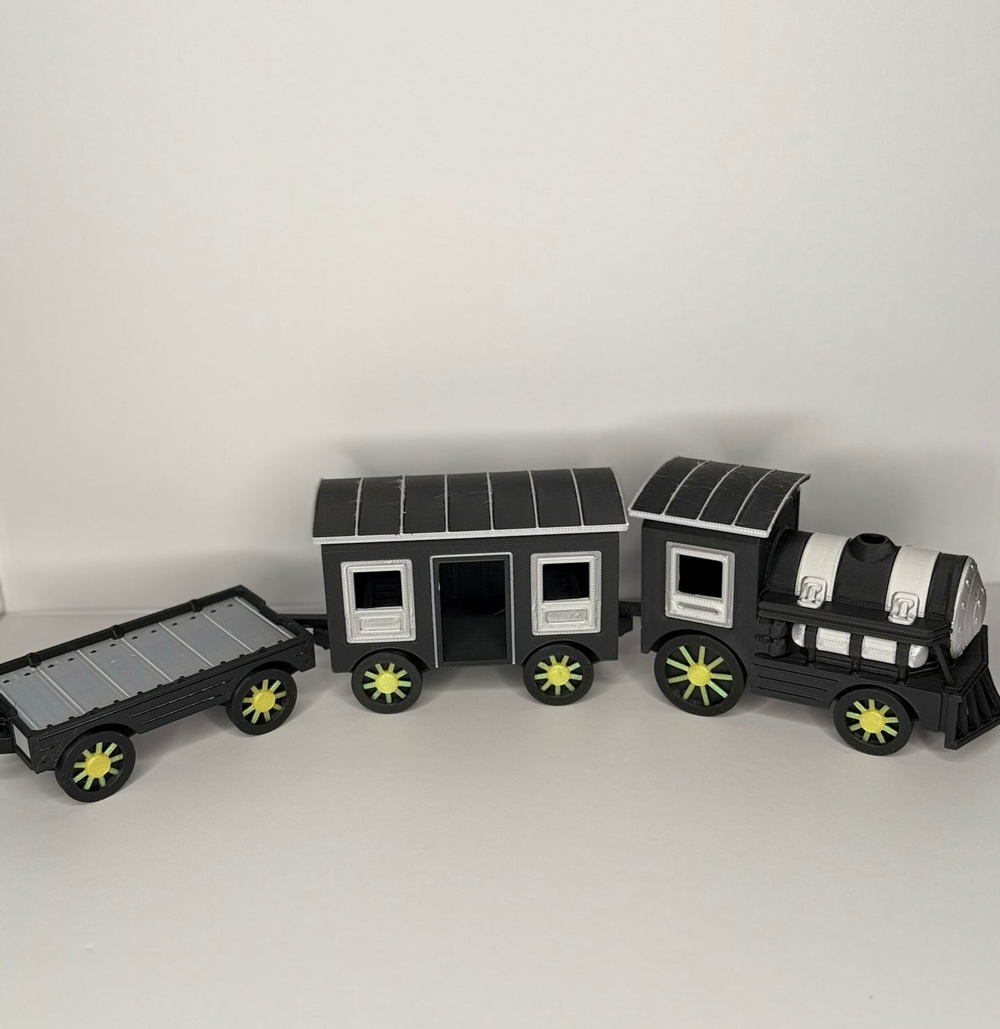 Rolling Train Set | Engine, Passenger & Cargo Car | Perfect for Pocket Pals, Mini Figures and Imaginative Play!