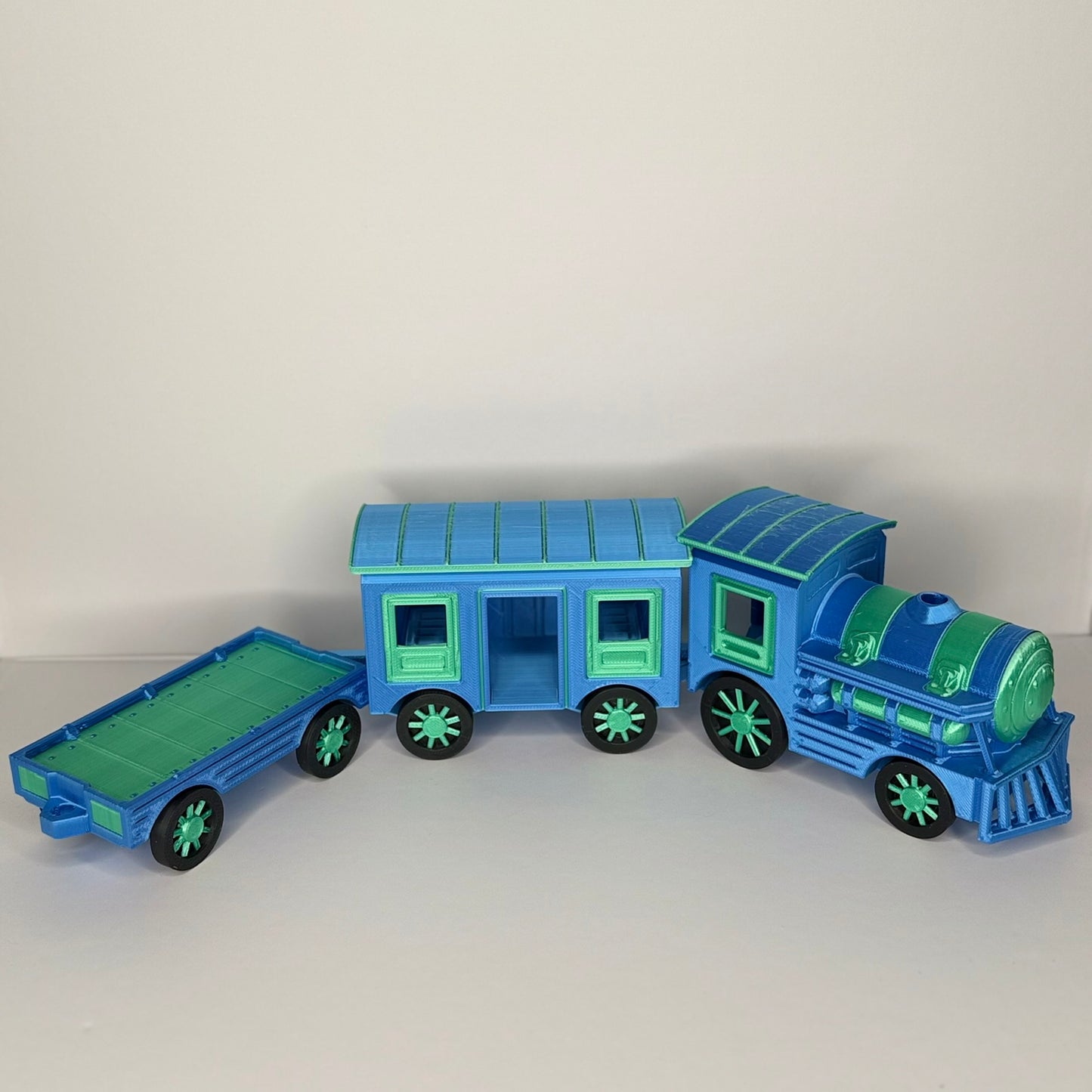 Rolling Train Set | Engine, Passenger & Cargo Car | Perfect for Pocket Pals, Mini Figures and Imaginative Play!