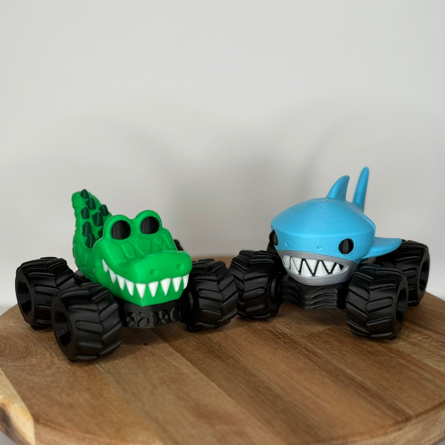 Shark Fury & Gator Crusher Monster Trucks | Gift for Monster Truck Fans | Imaginative Toy | Mean Machines