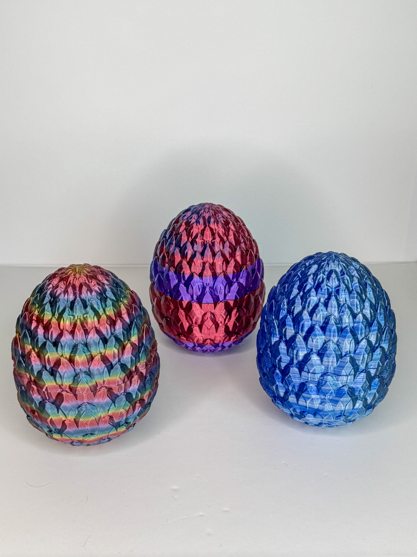 Fantasy Dragon Egg with 5 Hatchlings – Random Color Egg with Dragon, Unicorn, Purrmaid, Hippogriff, and Loch Ness – 3D Printed Collectible Creatures