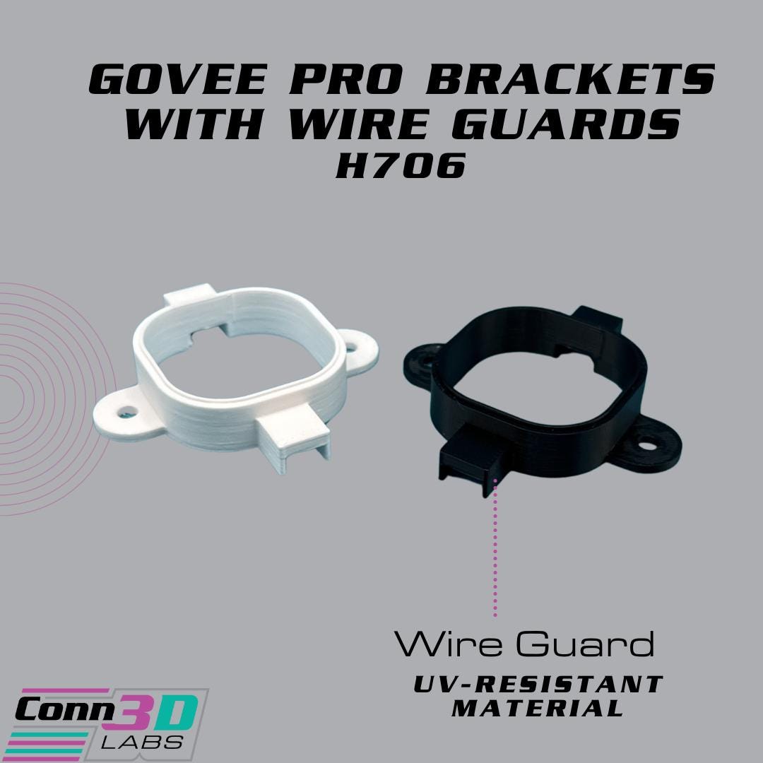 Govee Permanent Outdoor Lights Mount/Bracket with Wire Guard- Pro (H706) - Pack of 20